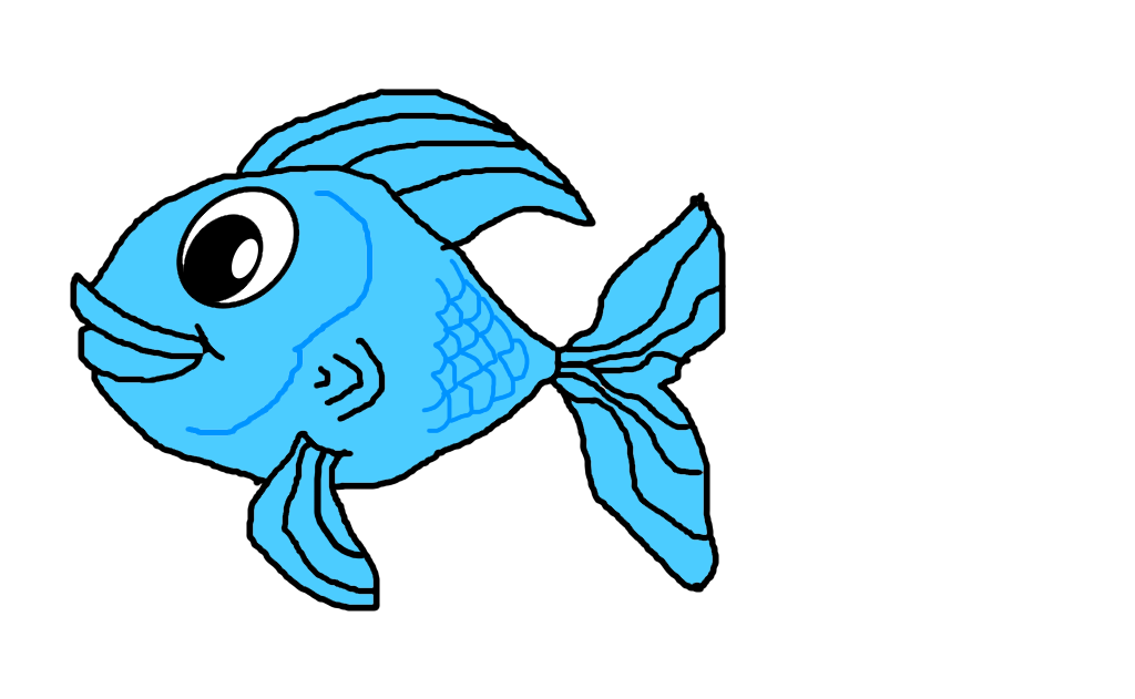 Cartoon Blue Fish